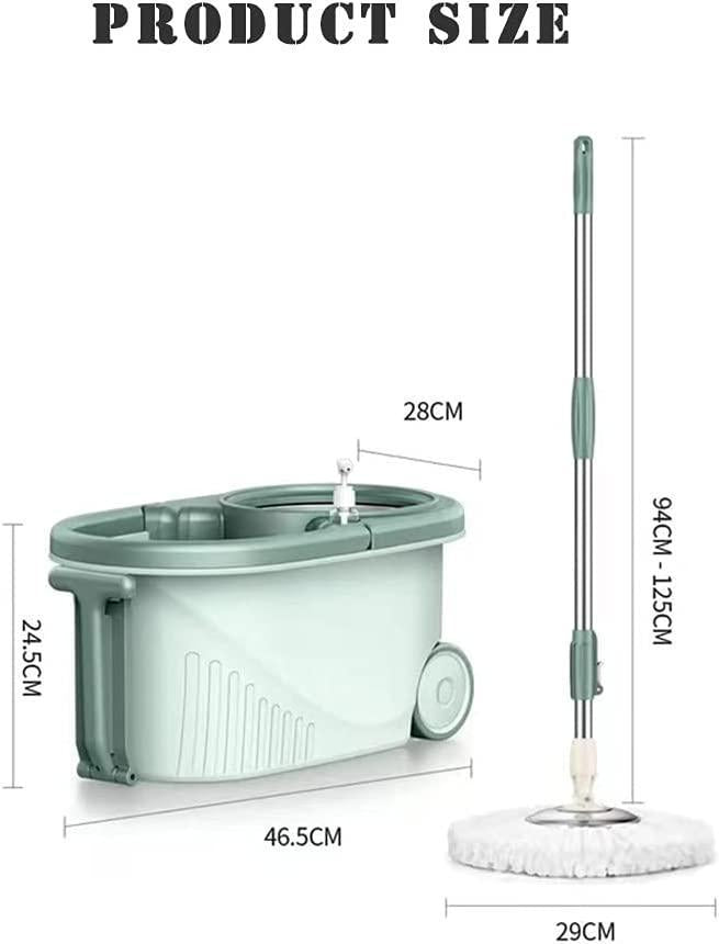 360° Spinning Mop & Bucket Set with Adjustable Handle